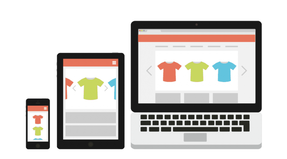Vormgeving website webshop homepage