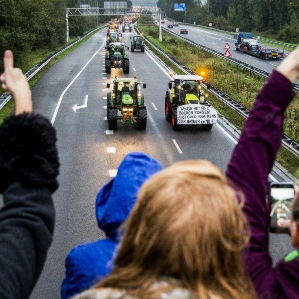 Boeren protest actie tractor