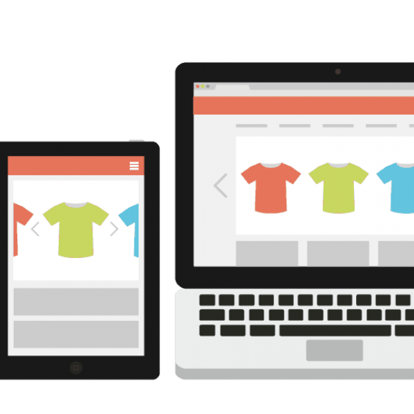 Vormgeving website webshop homepage