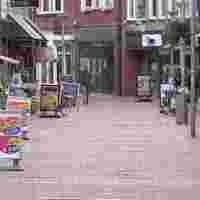 Lege winkelstraat lockdown corona