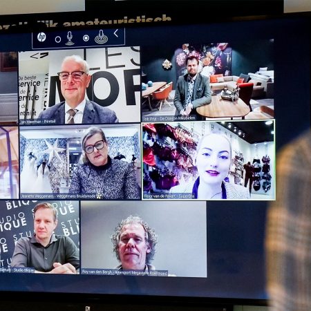 Zoomsessie I Nretail Maxima computerscherm deelnemers