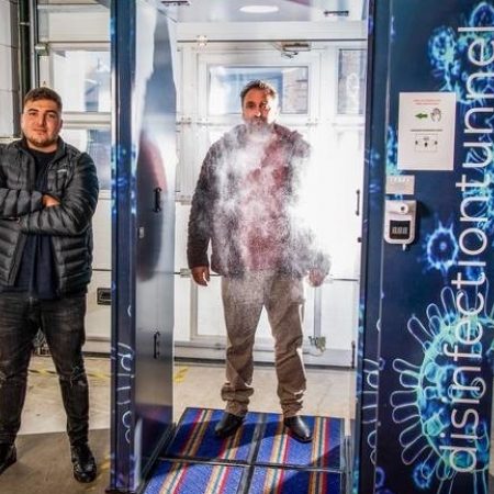 Desinfectie tunnel nederlandse markt ondernemers corona