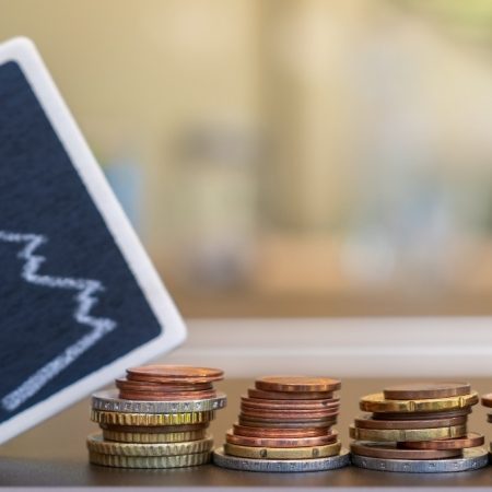 Economie munten grafiek coronacrisis