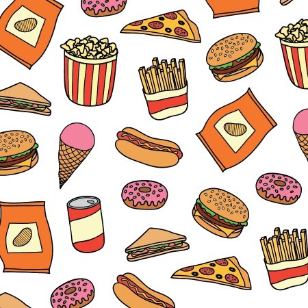 Junkfood hamburgers ijs food
