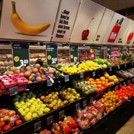 Supermarkt dirk van den broek fruit groenten