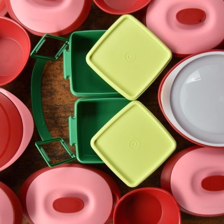 Tupperware stopt doos plastic opbergen