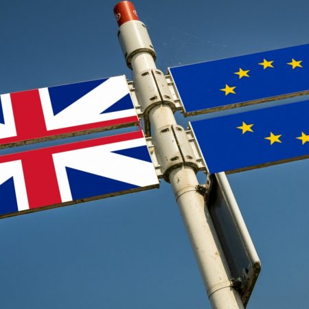 Verkeersbord VK EU Brexit
