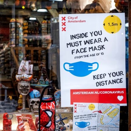 Winkel masker corona