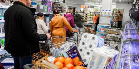 Boodschappen kassa winkel supermarkt