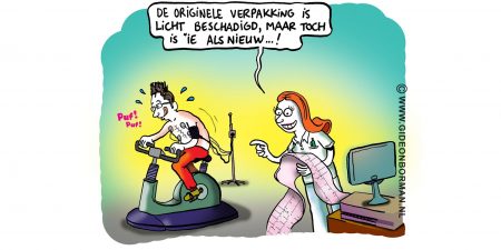 Cartoon gideon oud nieuw