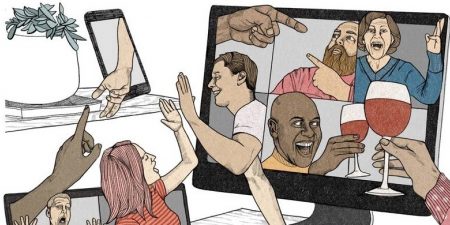 Thuiswerken collega virtuele pubquiz uitje
