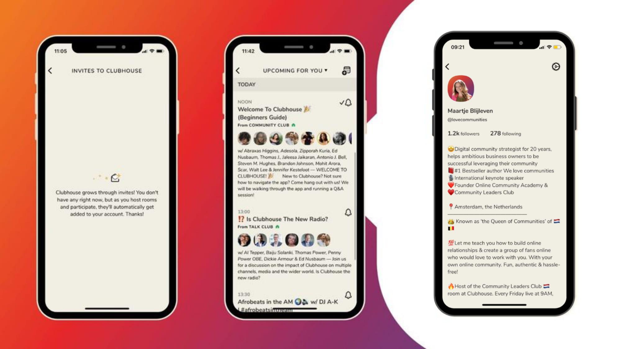 Clubhouse social media maartje blijleven profiel