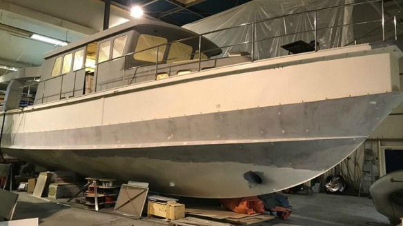 Boot nolimit in aanbouw
