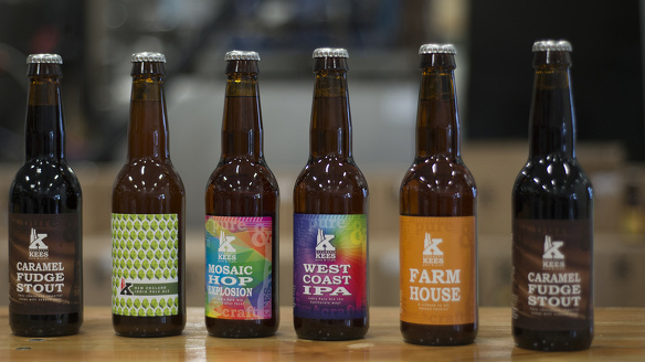 Verschillende biertjes lokaal gebrouwen