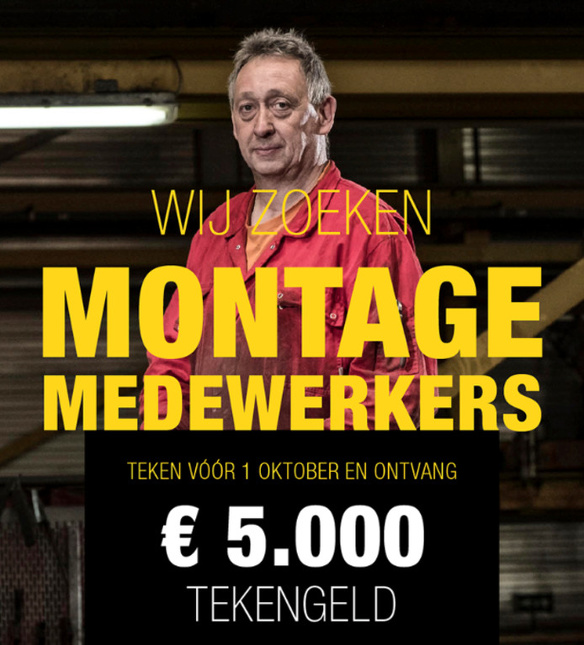 Hutten metaalbouw teken geld 5000 euro medewerkers