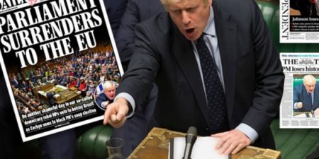 Boris Johnson krantenkoppen