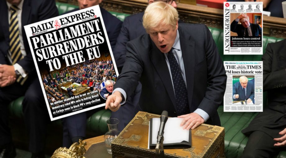 Boris Johnson krantenkoppen