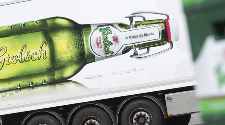 Grolsch op vrachtwagen ANP