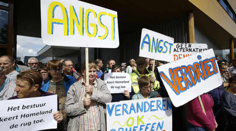 Protest Hamelanders Theo Kock