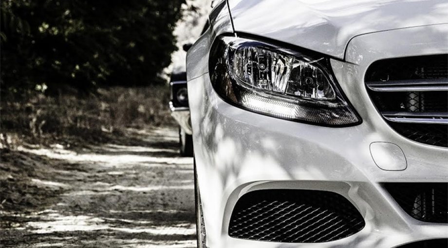 Auto weg pad groot