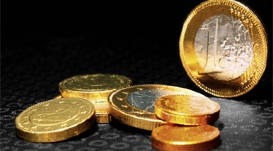 Euro munt zwart 335