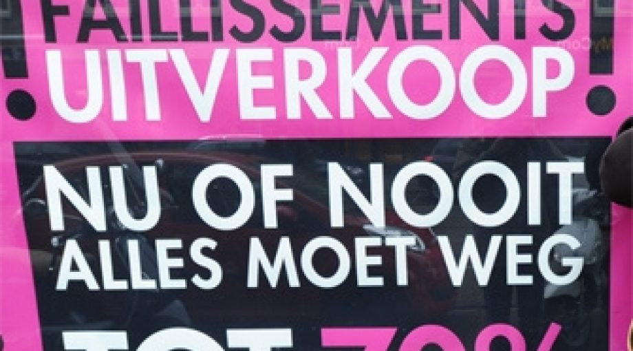Faillissement uitverkoop winkel 335