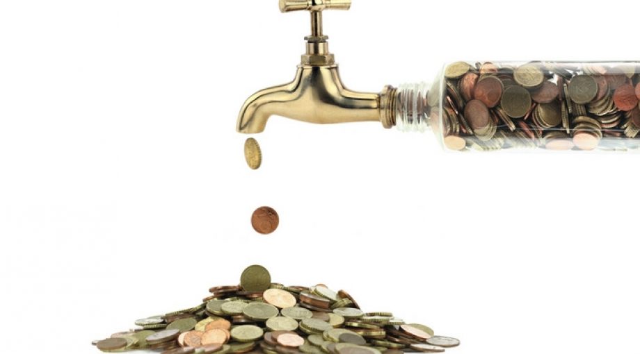 Geld kraan munten groot