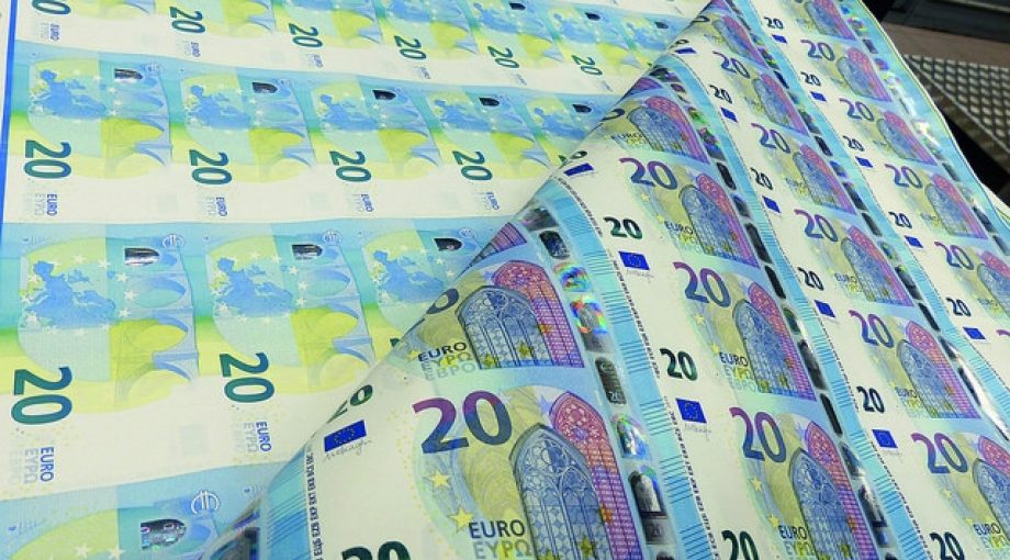 Geldpers 20 euro geld euro ecb 335