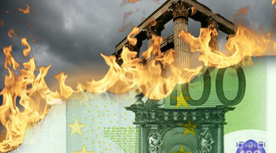 Griekenland 100 euro brand groot