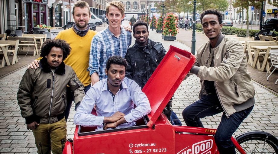 Iritreersvluchtelingenfietskoeriers Den Haag 3 kopie