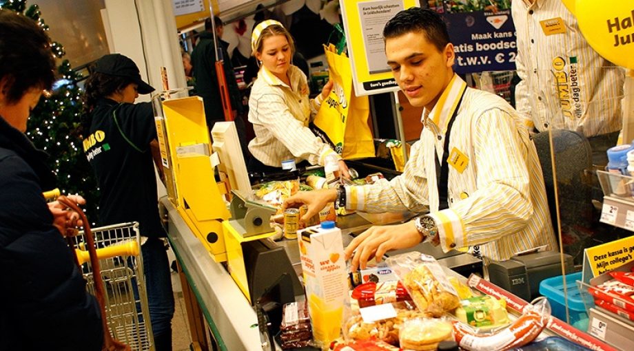 Jumbo lopende band boodschappen