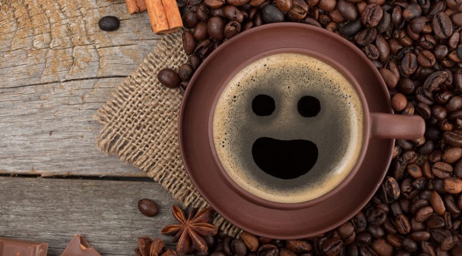 Koffie lach groot