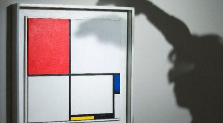 Mondriaan schilderij geveild middelgroot