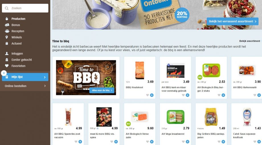 Online boodschappen albert 335