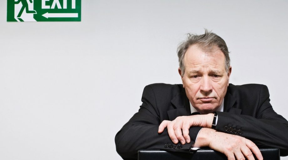 Ontslag exit man zitten groot