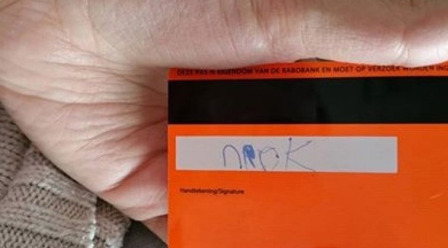 Rabobank nick uitleg pasje 335