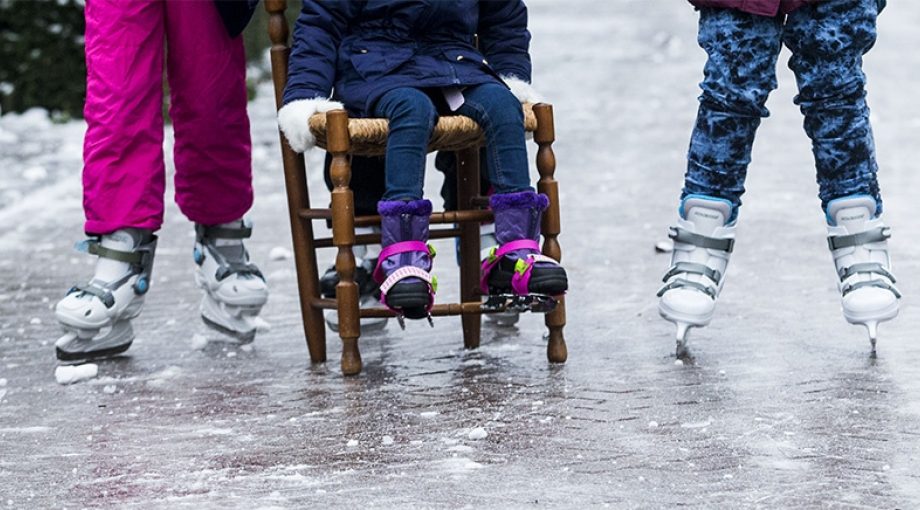 Schaatsen glijpartij assen