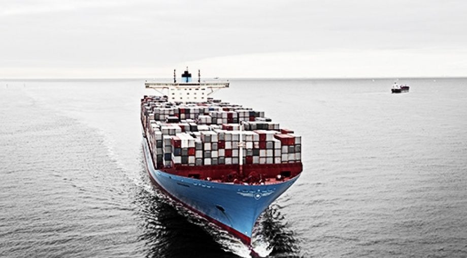 Schip vracht container maersk middelgroot