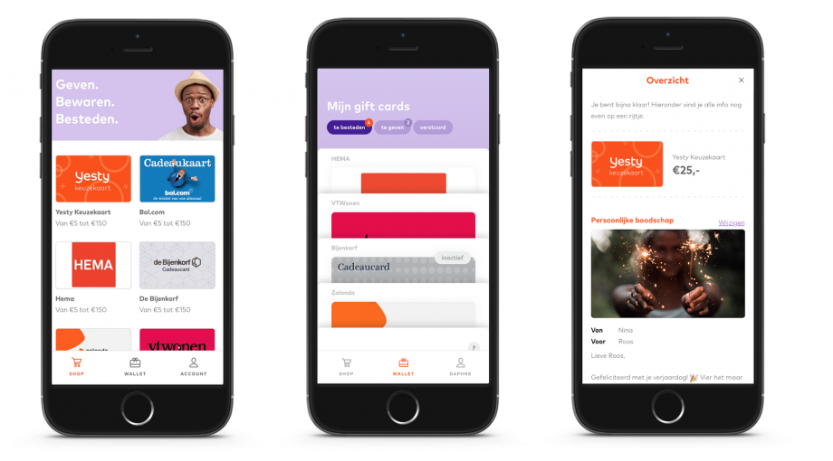 Shop wallet overzicht