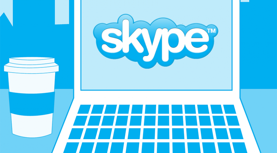 Skype logo laptop abstract groot