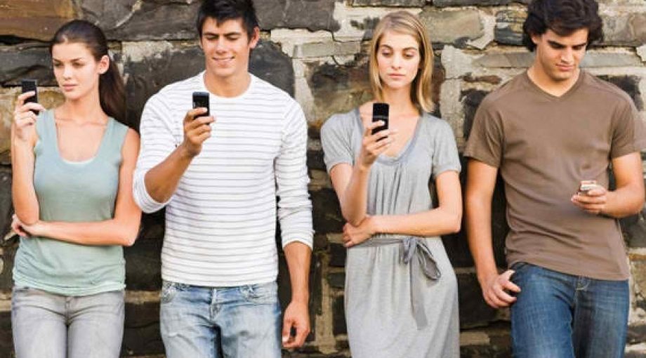 Smartphones mensen middelgroot