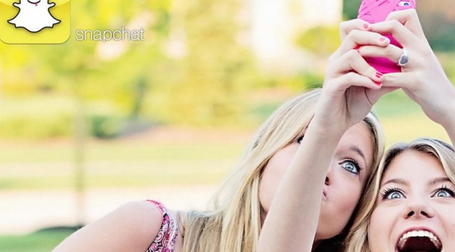 Snapchat mobiel app middelgroot