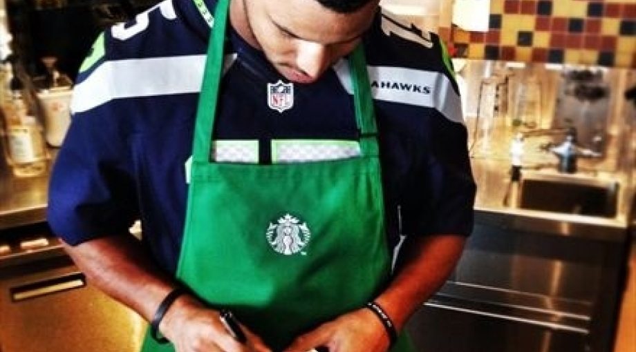 Starbucks werknemer groot