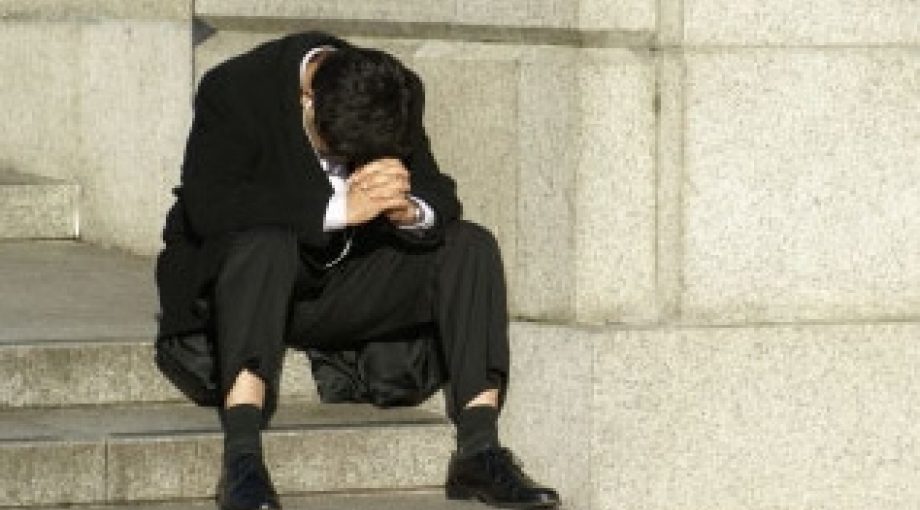 Werkloos stress middelgroot