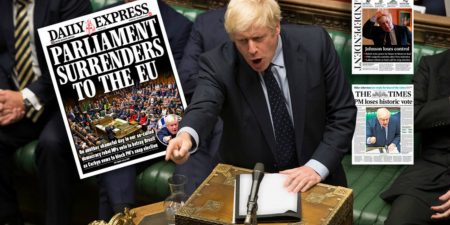Boris Johnson krantenkoppen