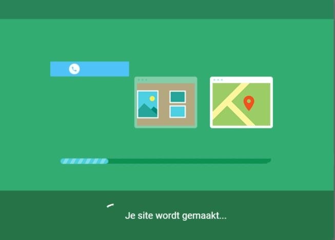 Je site wordt gemaakt