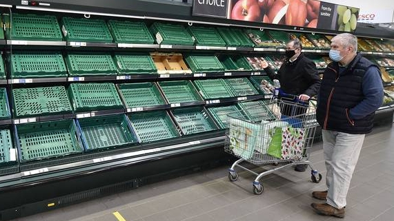 Lege schappen supermarkt brexit