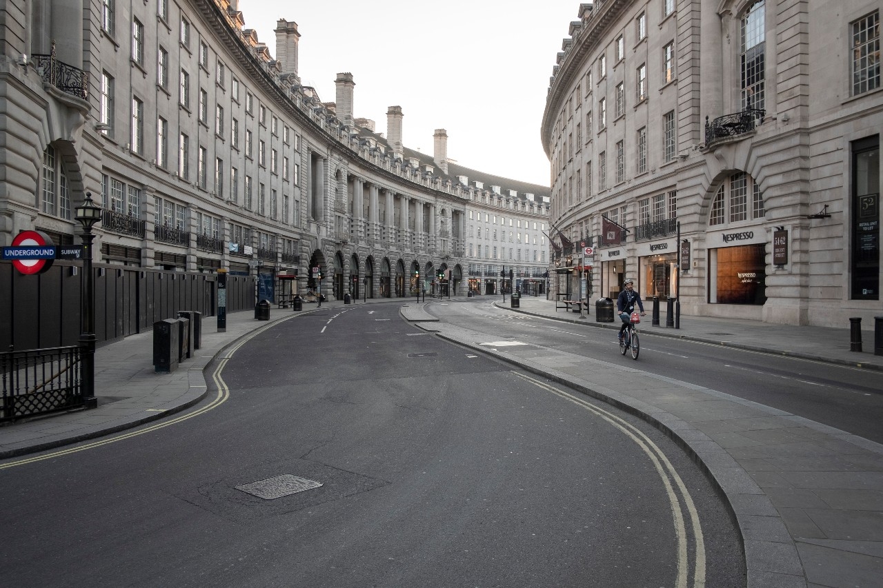 Londen regent street corona lockdown