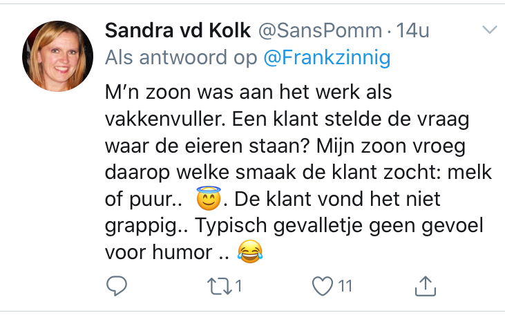 Twitter vakkenvuller eieren zoeken pasen
