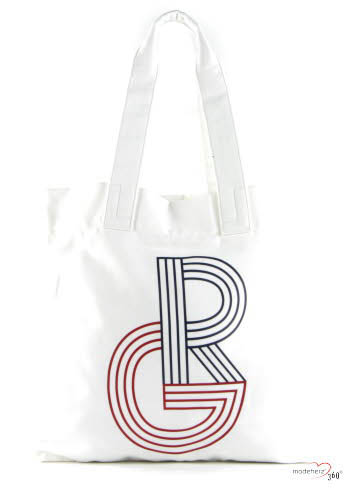 ★LACOSTE★ Women's Roland Garros Large Shopper Bag Red Stri Large Roland-Garros Edition Tote - All Women's Bags